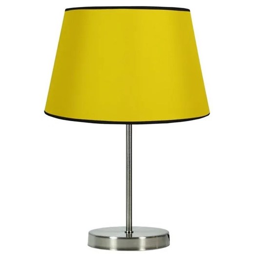 Żółta lampa stołowa z abażurem z tkaniny - V166-Elopi Lumes One Size Edinos.pl