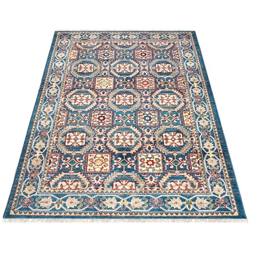 Niebieski retro dywan w perski wzór - Iraz 6X Profeos One Size Edinos.pl