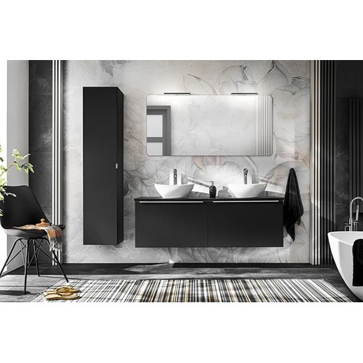 Długi czarny blat do szafek łazienkowych 180 cm - Larosa 8X Elior One Size Edinos.pl