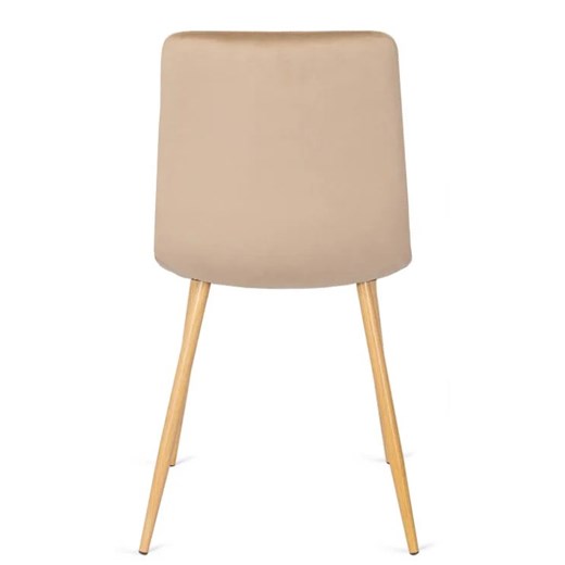Beżowe nowoczesne krzesło welurowe - Klen Elior One Size Edinos.pl
