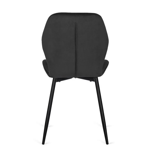 Czarne nowoczesne welurowe krzesło - Edro 3X Elior One Size Edinos.pl