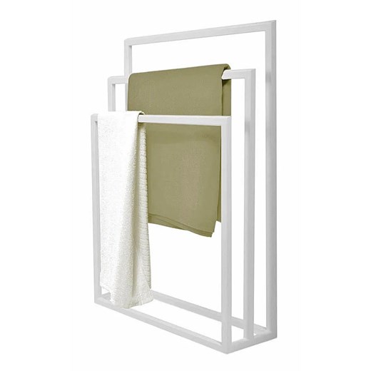 Potrójny biały stojący wieszak na ręczniki R8-Z72 ze sklepu Edinos.pl w kategorii Łazienka - zdjęcie 172227251