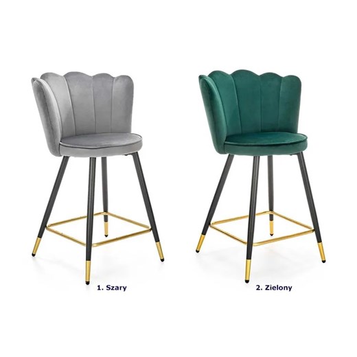 Szary nowoczesny welurowy hoker glamour - Nevios Elior One Size Edinos.pl