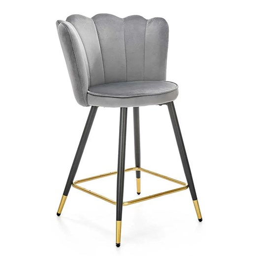 Szary nowoczesny welurowy hoker glamour - Nevios Elior One Size Edinos.pl