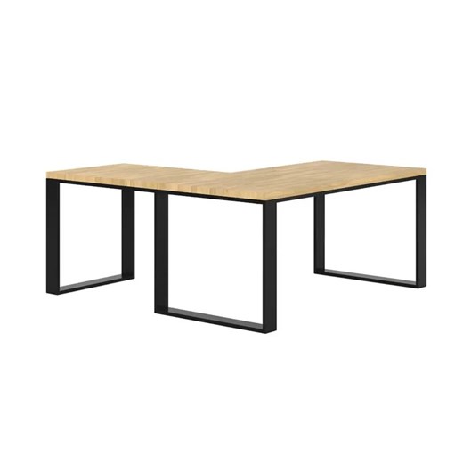 Drewniane loftowe biurko narożne 170 x 70 + 70 x 90 - Awol Elior One Size Edinos.pl
