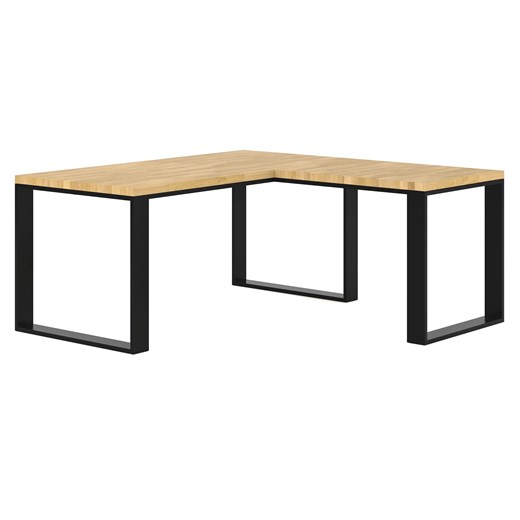 Drewniane loftowe biurko narożne 170 x 70 + 70 x 90 - Awol Elior One Size Edinos.pl
