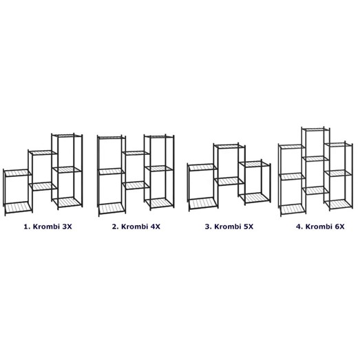 Minimalistyczny czarny kwietnik z metalu - Krombi 5X Elior One Size Edinos.pl