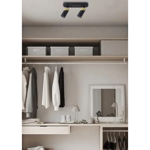 Czarny podwójny plafon - K421-Ksaleo Lumes One Size Edinos.pl