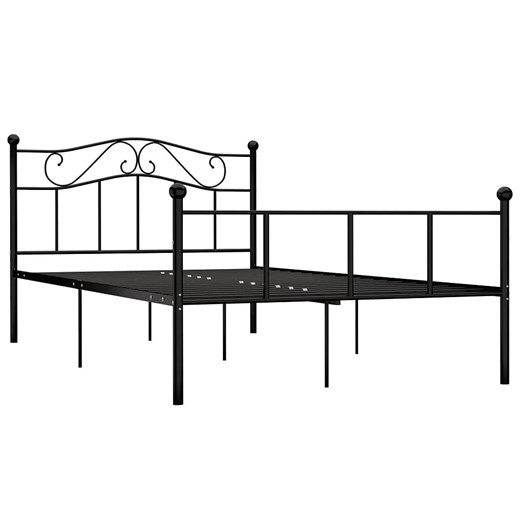 Czarne industrialne łózko z metalu 160x200 cm - Fiosa ze sklepu Edinos.pl w kategorii Łóżka i materace - zdjęcie 172229794