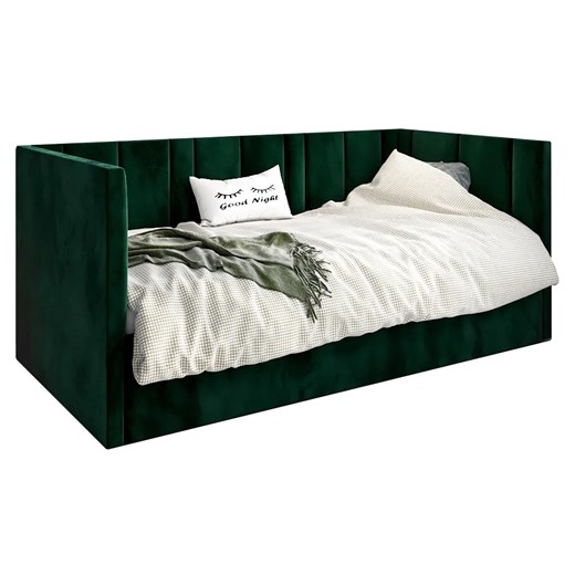 Zielone tapicerowane łóżko leżanka Casini 5X - 3 rozmiary Elior One Size Edinos.pl