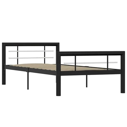 Czarne metalowe łózko w stylu loftowym 90 x 200 cm - Sintra ze sklepu Edinos.pl w kategorii Łóżka i materace - zdjęcie 172230510