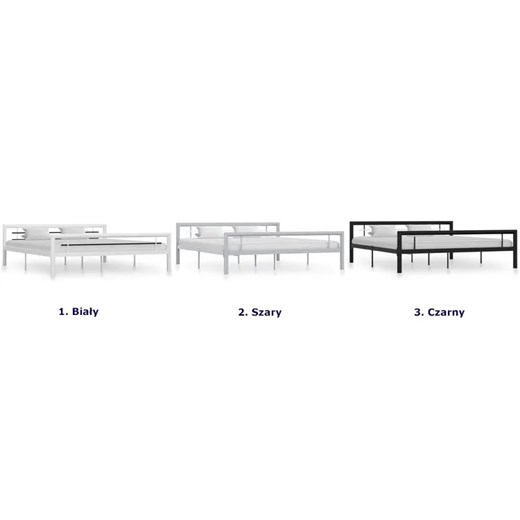 Szare metalowe łóżko z zagłówkiem 120 x 200 cm - Hegrix Elior One Size Edinos.pl