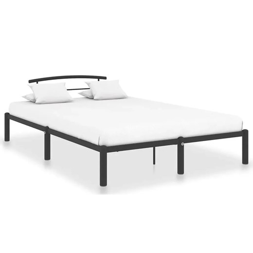 Czarne metalowe łóżko w stylu loftowym 140x200 cm - Veko Elior One Size Edinos.pl