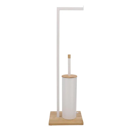 Biały loftowy stojak do papieru toaletowego - Onix ze sklepu Edinos.pl w kategorii Akcesoria łazienkowe - zdjęcie 172230974