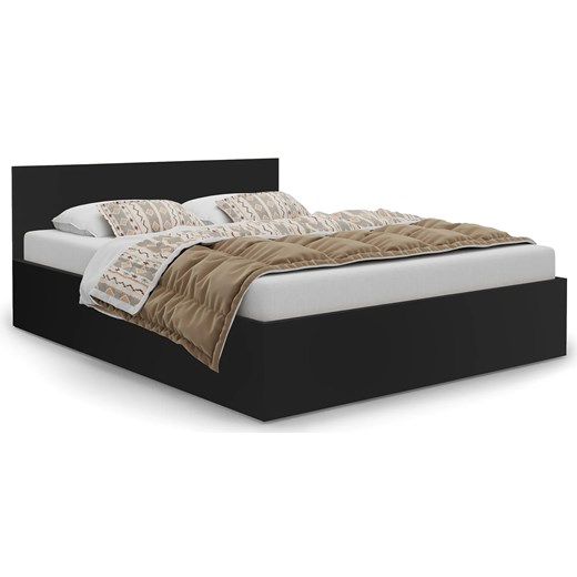 Czarne łóżko z materacem i pojemnikiem 120x200 - Cansar 3X Elior One Size wyprzedaż Edinos.pl