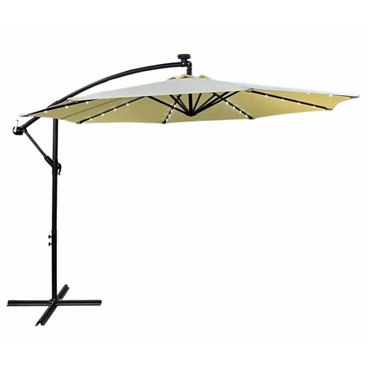 Beżowy parasol ogrodowy ze zmianą kąta nachylenia T0-L22 ze sklepu Edinos.pl w kategorii Parasole ogrodowe - zdjęcie 172231421