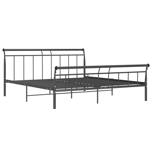 Czarne metalowe łóżko małżeńskie 200x200 cm - Ventano ze sklepu Edinos.pl w kategorii Łóżka i materace - zdjęcie 172231493