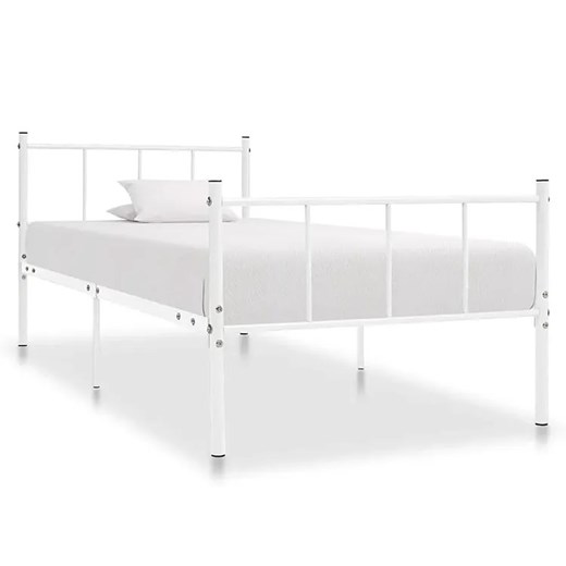Białe metalowe łóżko pojedyncze 90x200 cm - Jumo Elior One Size Edinos.pl