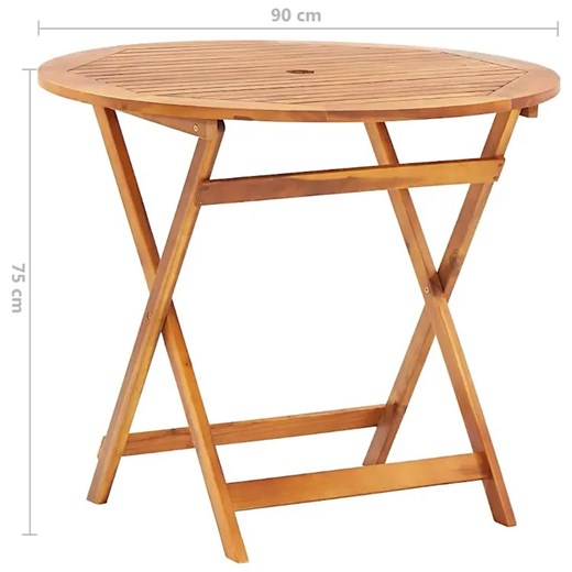 Okrągły stół z drewna akacjowego - Gelir Elior One Size Edinos.pl