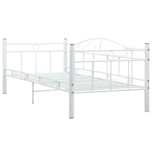 Białe metalowe łóżko pojedyncze 90x200 cm - Davin Elior One Size Edinos.pl
