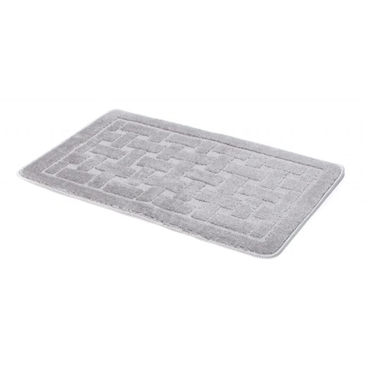 Popielaty dywanik do łazienki w nowoczesny wzór - Deso 8X Profeos One Size Edinos.pl