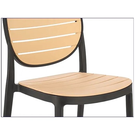 Krzesło sztaplowane czarny + naturalny - Aksel Elior One Size Edinos.pl