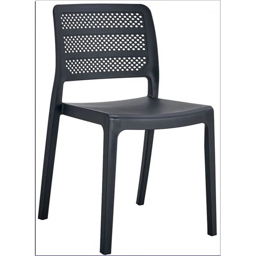 Czarne krzesło tarasowe z ażurowym oparciem - Oxion Elior One Size Edinos.pl