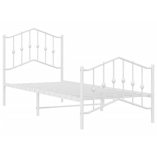 Białe metalowe łóżko loftowe 90x200 cm - Emelsa Elior One Size Edinos.pl