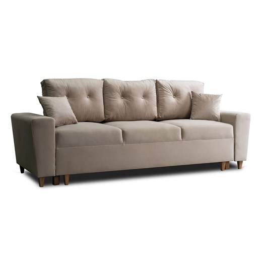 Beżowa trzyosobowa rozkładana nowoczesna sofa - Artaxa Elior One Size Edinos.pl