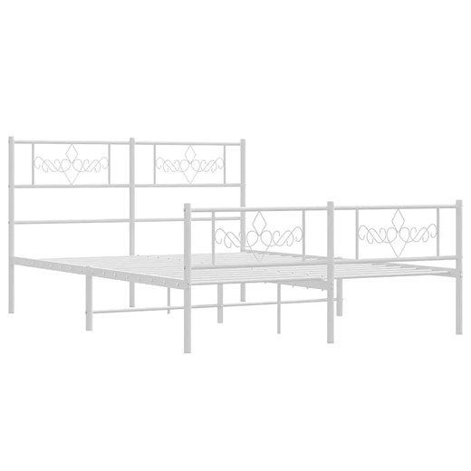 Białe metalowe łóżko rustykalne 140x200 cm - Gisel Elior One Size Edinos.pl