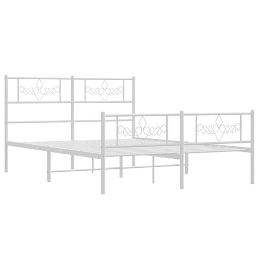 Metalowe białe łóżko rustykalne 140x200 cm - Radina ze sklepu Edinos.pl w kategorii Łóżka i materace - zdjęcie 172232774