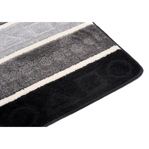 Komplet czarnych klasycznych dywaników do łazienki w figury - Lisox 3X Profeos One Size Edinos.pl