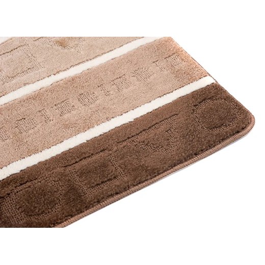 Stylowy antypoślizgowy brązowy chodniczek łazienkowy - Lisox 3X Profeos One Size Edinos.pl