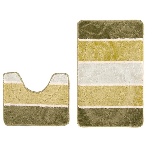 Komplet zielonych dywaników do łazienki - Laxi 4X ze sklepu Edinos.pl w kategorii Dywaniki łazienkowe - zdjęcie 172232984