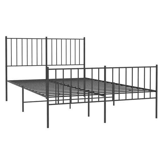 Czarne łóżko małżeńskie z metalu 160x200cm - Romaxo Elior One Size Edinos.pl