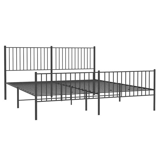 Czarne metalowe łóżko małżeńskie 200x200cm - Romaxo Elior One Size Edinos.pl