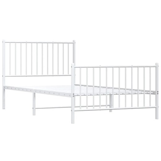 Białe metalowe łóżko rustykalne 100x200 cm - Romaxo ze sklepu Edinos.pl w kategorii Łóżka i materace - zdjęcie 172233074