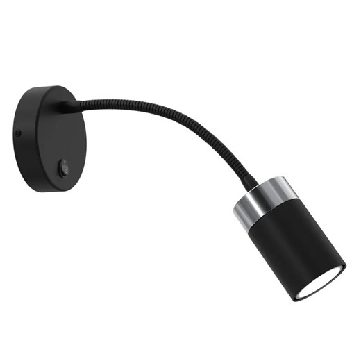 Nowoczesny czarny kinkiet led - K477-Hawe Lumes One Size Edinos.pl