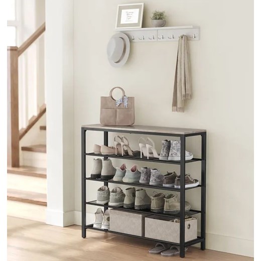 Szara szafka na buty z metalowymi półkami - Tifado Elior One Size Edinos.pl