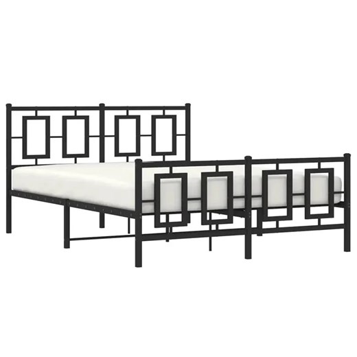Czarne metalowe łóżko małżeńskie 160x200cm - Esenti Elior One Size Edinos.pl