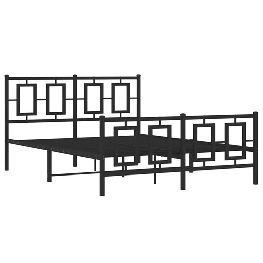 Czarne metalowe łóżko małżeńskie 160x200cm - Esenti Elior One Size Edinos.pl