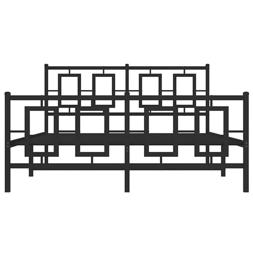 Czarne metalowe łóżko małżeńskie 160x200cm - Esenti Elior One Size Edinos.pl
