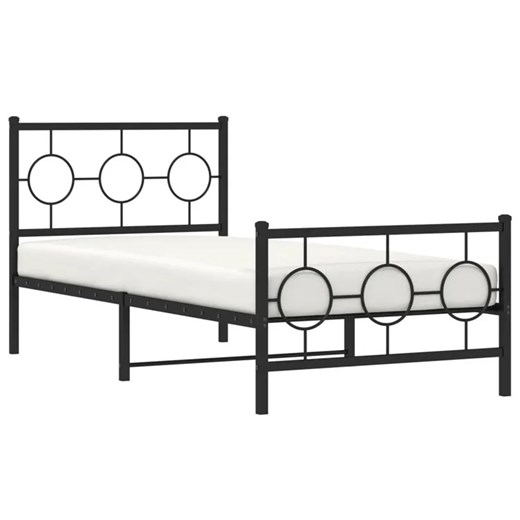 Czarne loftowe łóżko pojedyncze 90x200 cm - Ripper Elior One Size Edinos.pl