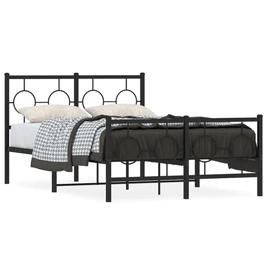 Czarne metalowe łóżko 120x200cm - Ripper Elior One Size Edinos.pl