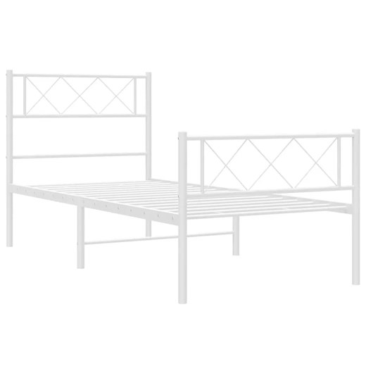 Białe metalowe łóżko loftowe 100x200 cm - Espux Elior One Size Edinos.pl