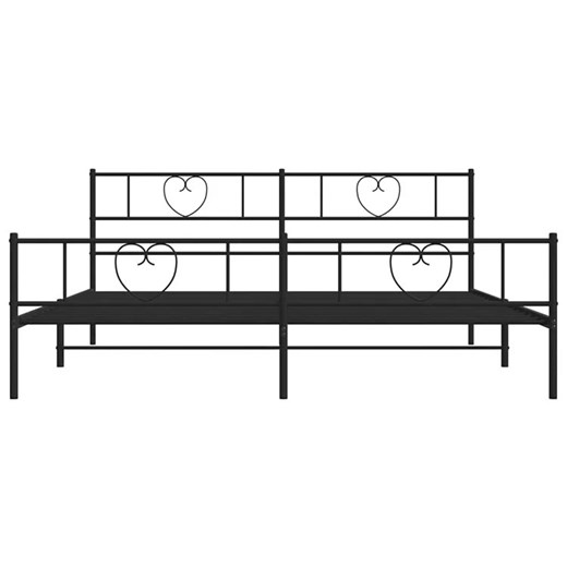 Czarne rustykalne łóżko małżeńskie 180x200cm - Edelis Elior One Size Edinos.pl