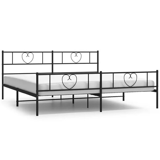 Czarne rustykalne łóżko małżeńskie 180x200cm - Edelis Elior One Size Edinos.pl