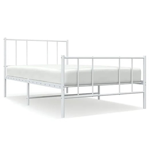 Białe metalowe łózko pojedyncze 80x200 cm - Privex ze sklepu Edinos.pl w kategorii Łóżka i materace - zdjęcie 172233854