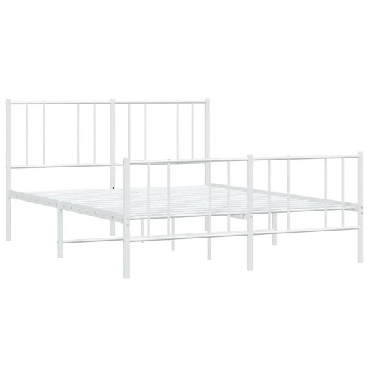 Białe pojedyncze łóżko metalowe 90x200 cm - Privex ze sklepu Edinos.pl w kategorii Łóżka i materace - zdjęcie 172233861