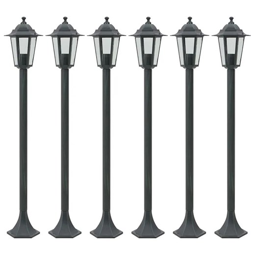 Zestaw 6 zielonych lamp stojących ogrodowych - A467-Nefa ze sklepu Edinos.pl w kategorii Oświetlenie ogrodowe - zdjęcie 172233930